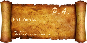 Pál Amáta névjegykártya